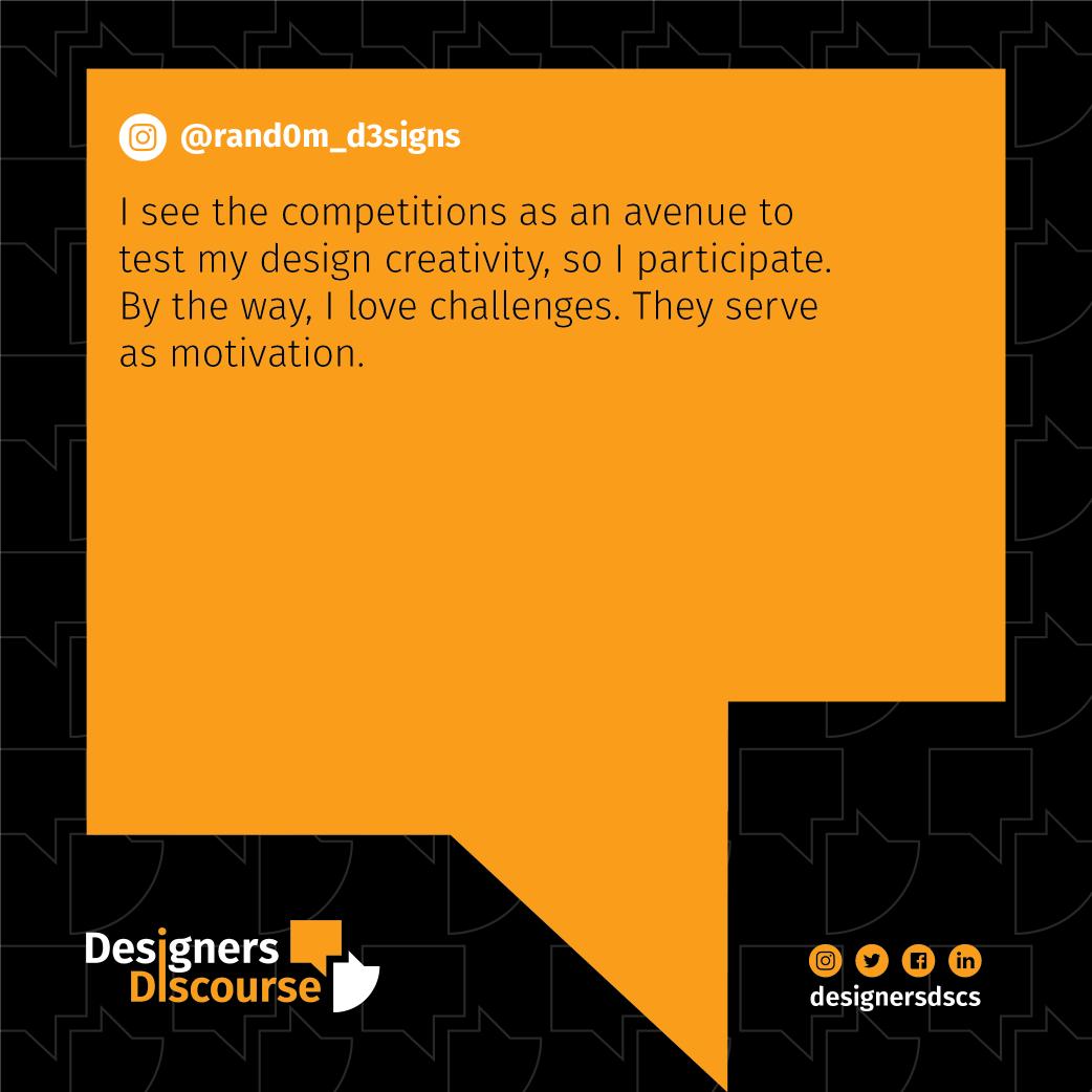 designersdscs's tweet photo. 📖
Snippets of contributions from Episode 3 of #DesignersDiscourse, titled, 'Design Competition: To Participate or Not To Participate?'
Stay tuned for Episode 4.
#designcompetition #graphicdesigncompetition #toparticipate #nottoparticipate https://t.co/SzZvdsQa2K