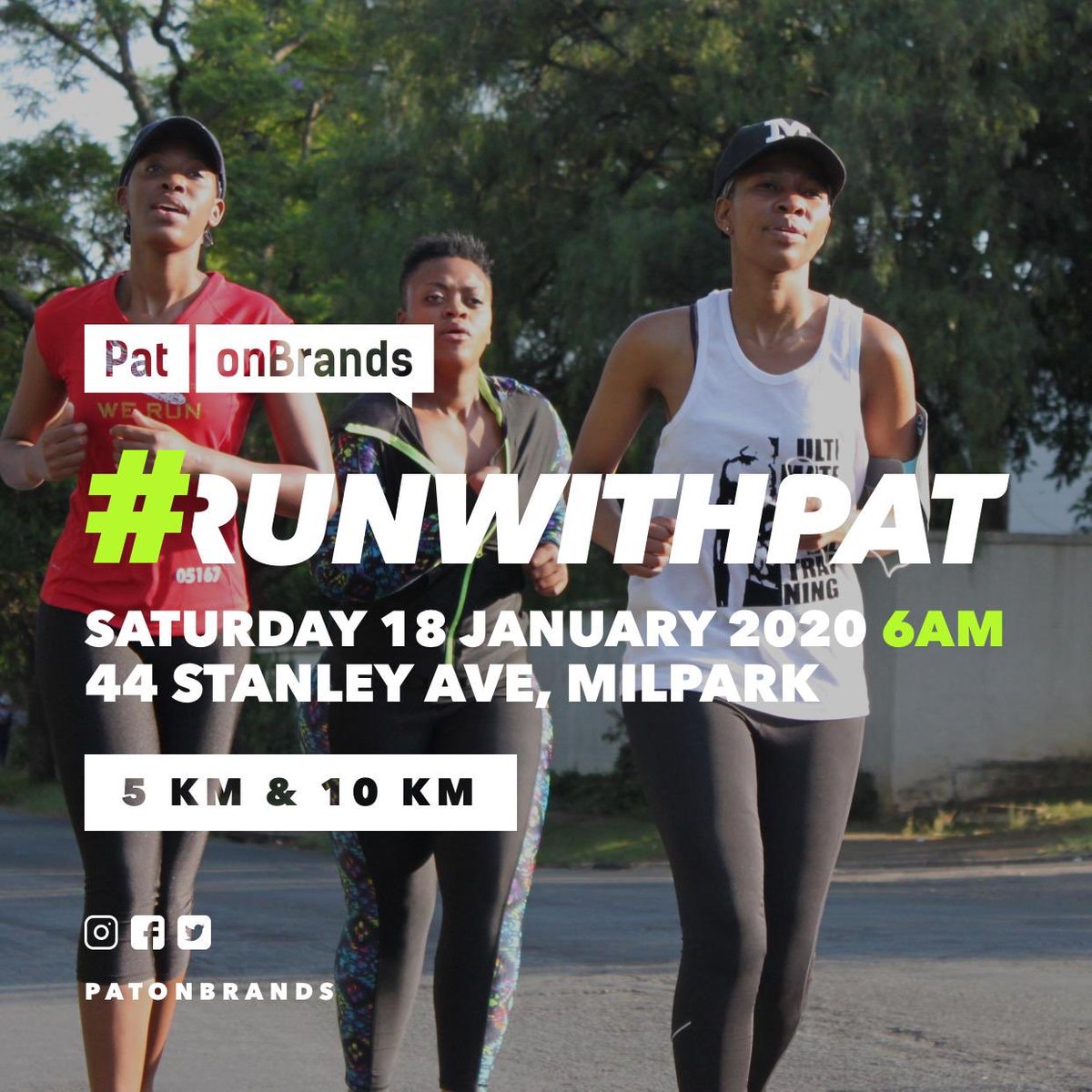iam_patmahlangu's tweet photo. Remember to join us join us tomorrow at @44Stanley at 6am #FetchYourBody2020 #RunWithPat https://t.co/P9Z3S2sZ5x