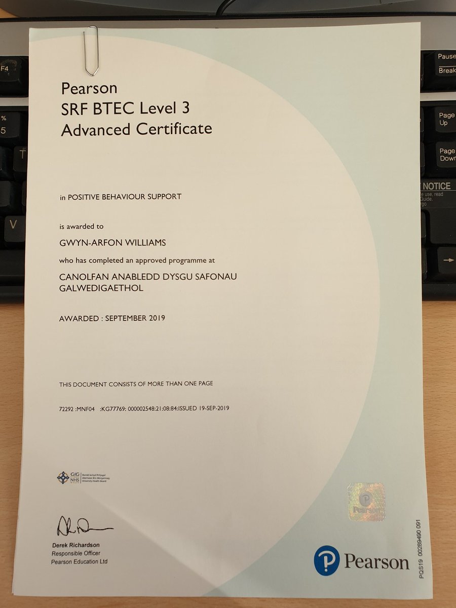 GwynWilliams84's tweet photo. Falch iawn o dderbyn fy BTEC Lefel 3 mewn PBS or diwedd. #pbsnetwork #btec #nhscymru https://t.co/sUCJa7NZcu