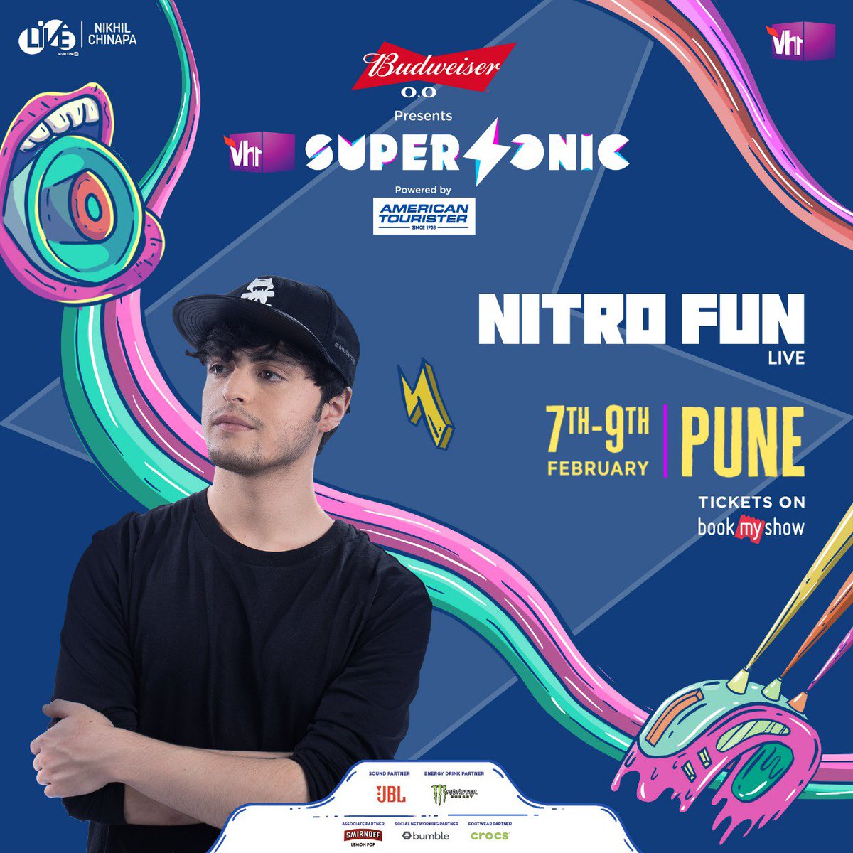 Vh1Supersonic's tweet image. From electronic to drum &amp;amp; bass to glitch hop - You name it, he's got it. Make way for @nitrofun who will be performing a LIVE SET at #Vh1Supersonic2020! 
Tickets: cutt.ly/erxwR5N
#Superlineup #BUDXSupersonic #BeAKing #ATGoesSwagpackin #JBLXSupersonic #MonsterEnergyIndia