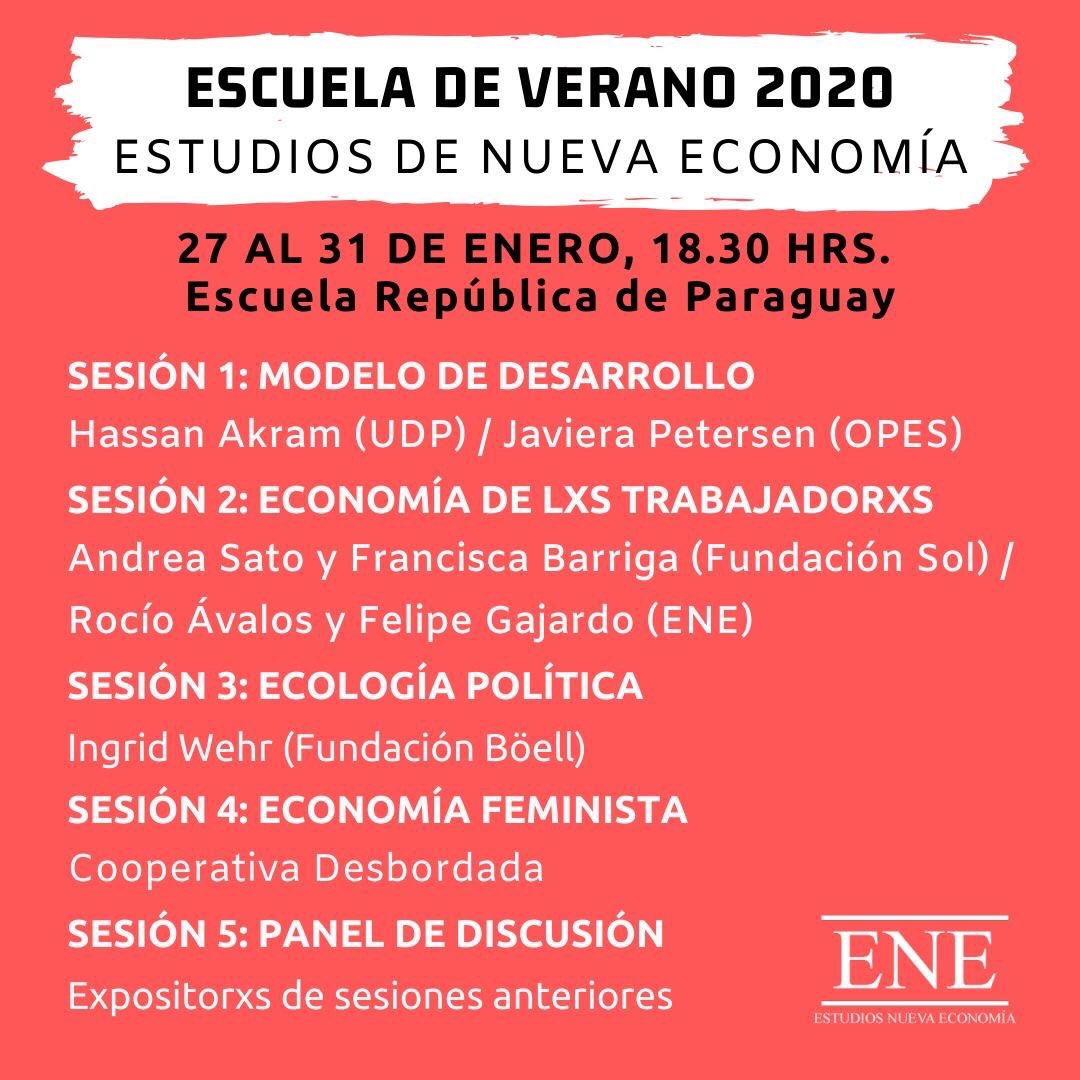 EsNuevaEconomia's tweet photo. Convocamos a todes a participar en la 6° Escuela de Verano, un espacio gratuito y abierto para la formación, discusión y reflexión de una nueva economía crítica. 
Todas las jornadas se realizarán en la Universidad Abierta de Recoleta. 
Inscripciones 👉🏽 https://t.co/6rnoZx5YKC https://t.co/07WjCyzM94