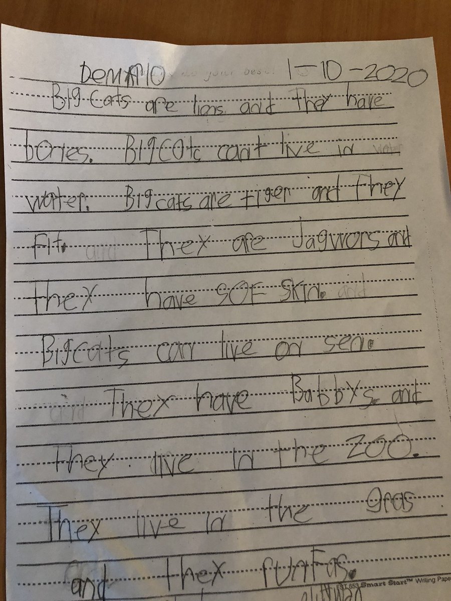 MrsMilburnNBCT's tweet image. Our #TeamLakewood kinders are finishing up their #ARCCore Research Lab in Zoology &amp;amp; we used a #ThinkingMap to help them organize and summarize their learning! Check out this amazing vocabulary infused in a student’s writing! KINDERGARTEN! 🤩📝#KnowledgeMatters #CurriculumMatters