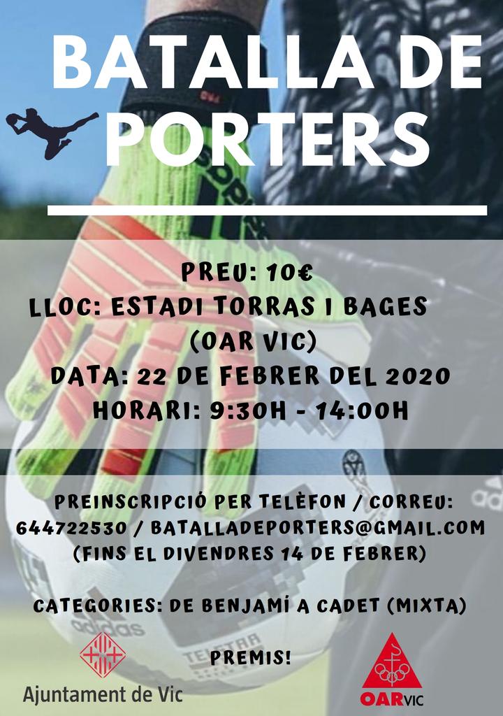OARVic's tweet photo. 📣 1a Batalla de Porters de l'OAR Vic
📅 22 febrer
🕙 9.30h

⚽️⚽️ Tothom a apuntar-se! 🔵🔴 #SócdelOAR #oarvic https://t.co/BdYtwBJyU0