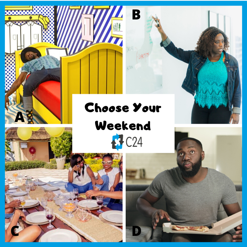 C24Capital's tweet photo. How do you plan to spend your weekend?
Mine is Dπ.
What's yours?
#funfridays #c24loans #quickloans #loanswithoutcollateral #FridayFeeling https://t.co/USdWUZwU8V