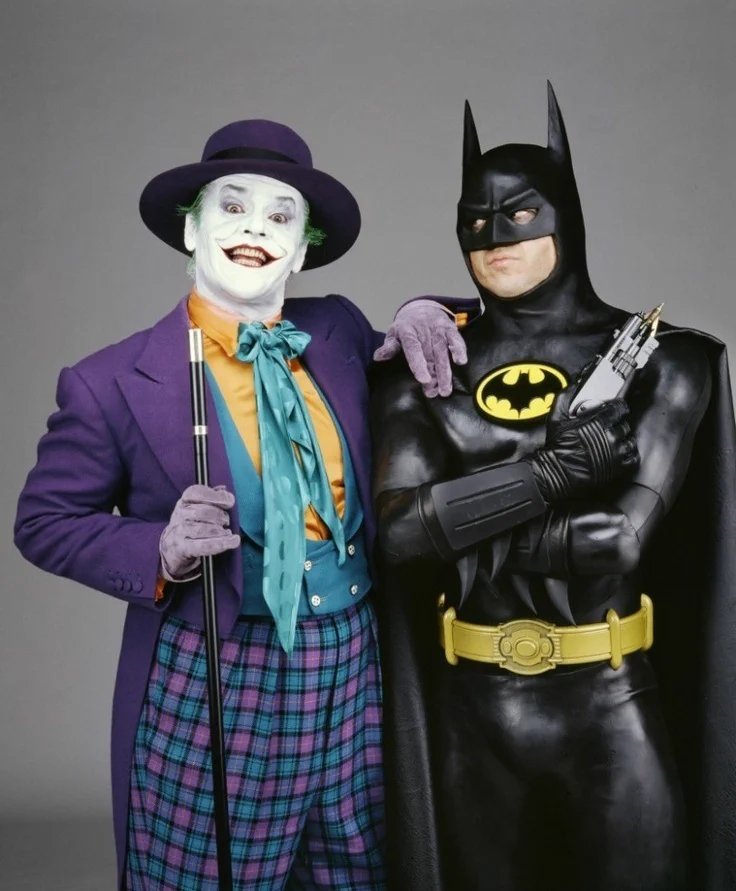@ncc170116 ちょっと不本意（？）なバットマン（マイケル・キートン）とノリノリなジョーカー（ジャック・ニコルソン）のツーショット
＃バットマン　#ジョーカー 