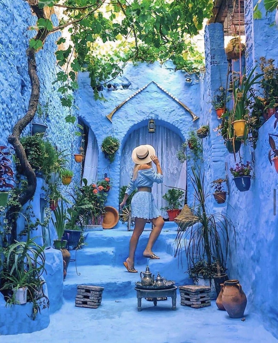 El hermoso pueblo azul de #Marruecos💙
📸 <a href="/marinacomes/">Marina Comes✈️</a>