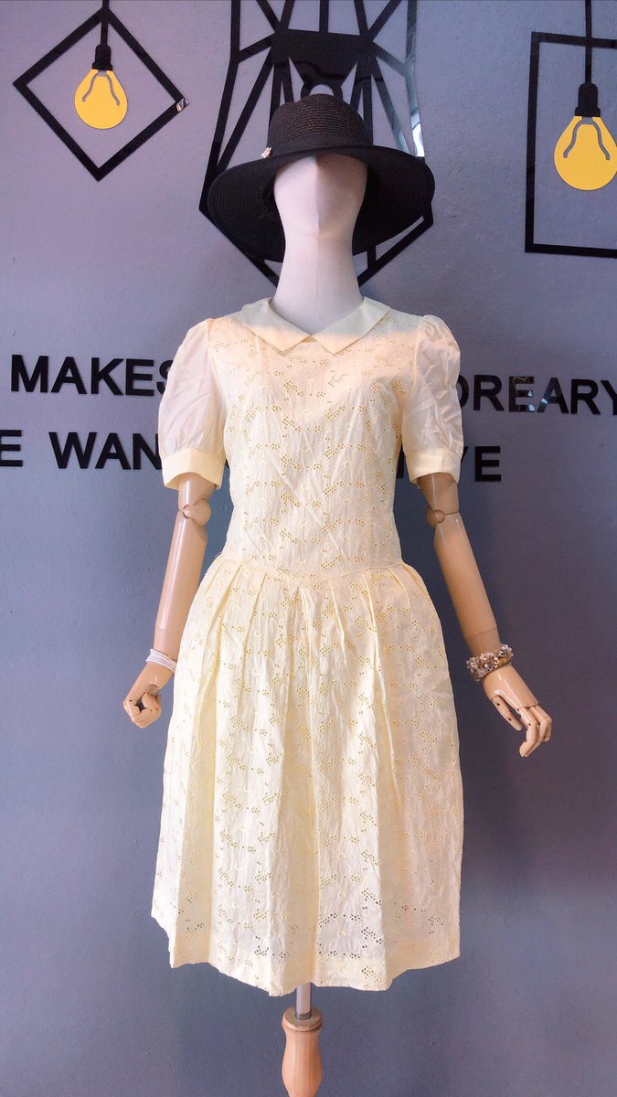 meawjaa099's tweet photo. 27.เดรสฉลุสีเหลืองนวลสวยมาก Bust:33" Wasit:30" Length :40" ╔═.♥.══════╗
   $  S A L E  $
╚══════.♥.═╝ 790฿(26.12$) Shipping not included #โล๊ะตู้ #เสื้อผ้ามือสอง #ส่งต่อ #เสื้อฮู้ด #ชุดวินเทจ #เดรสมือสอง #ขายของออนไลน์ #ตามหา #vintagepatcwork https://t.co/a3EY376pDp