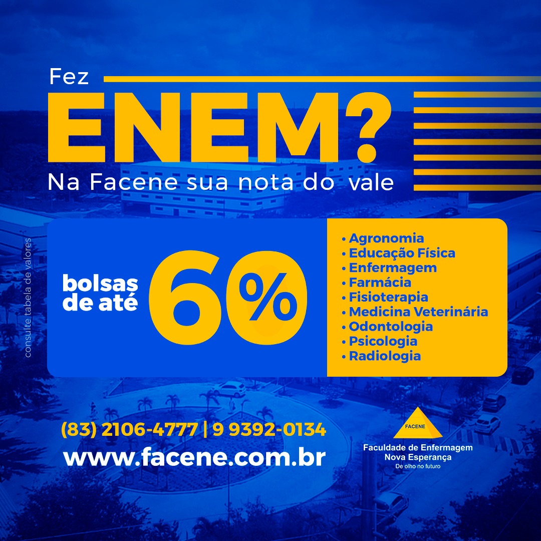 facenefamene's tweet photo. Traga a sua nota do Enem para a Facene e ganhe uma bolsa de estudo de até 60% na matrícula e mensalidades, durante todo o curso. Ligue imediatamente para 2106-4777. Não perca esta oportunidade! #enem #bolsadeestudos #facene #melhoresfaculdadesemtudo https://t.co/kZlZNbvCpF