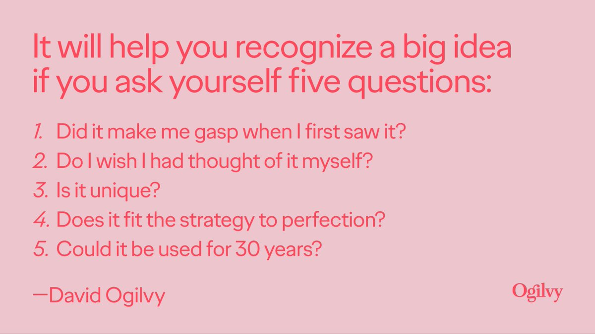 Ogilvy's tweet photo. Your Friday #Ogilvyism https://t.co/24vyeQfHAN