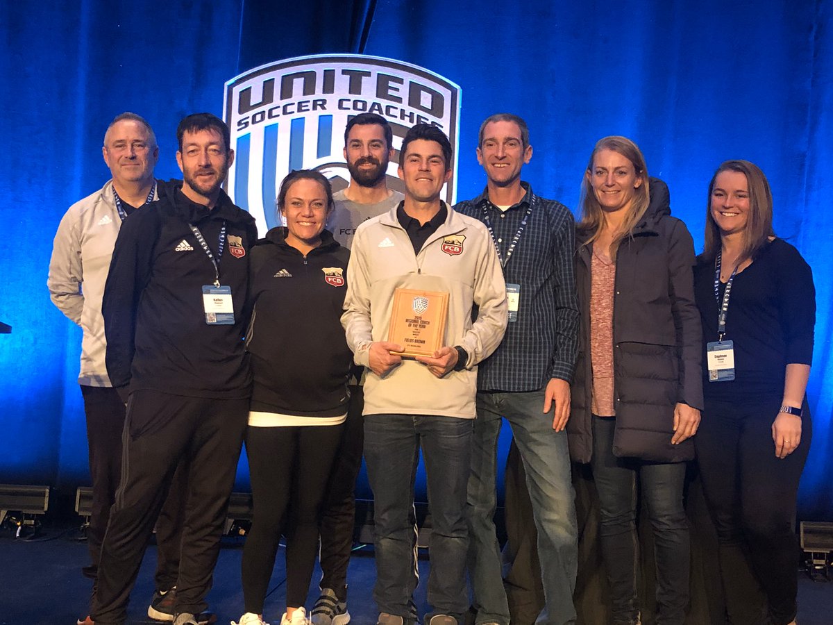 FieldsBrown1's tweet image. Extremely honored and privileged to receive this @UnitedCoaches award. Many thanks to my parents, my amazing wife/assistant coach @CoachKellyBrown, the players and teams I was able to coach, current and former colleagues, friends, and all the @FCBoulder staff for their support.