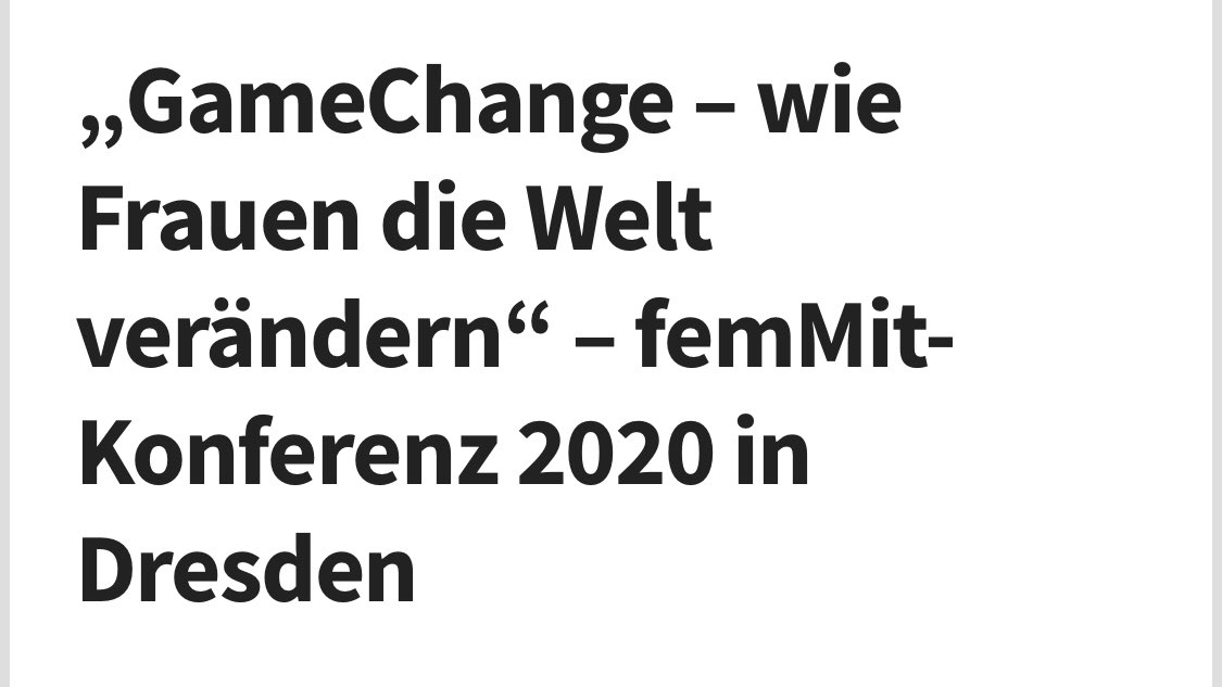 MoAsumang's tweet photo. Da bin ich mit aufm Panel ☮️ „GameChange – wie #Frauen die Welt verändern!“ Das Motto der  #femMit-Konferenz 
Tell your friends ...

Die Konferenz findet am 23. und 24.4.2020 in #Dresden statt.  https://t.co/uAfz7II47Z https://t.co/QYdjH5TGNL
