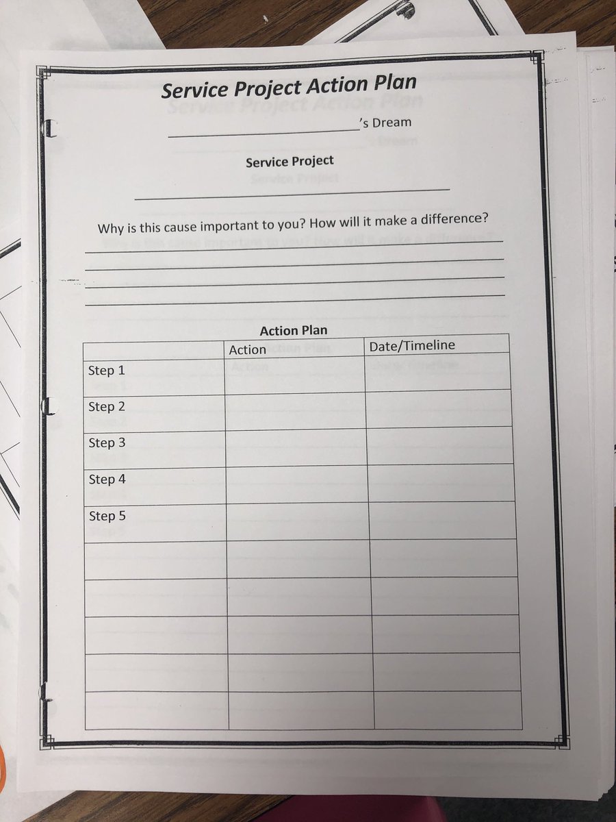 MrsThomasonCMS's tweet photo. Setting up Service Project Action Plans for a “Day On” for MLK Day! #MLKDay #MLK2020 #integrity #communityservice #dayonvsdayoff #dreamsofabetterworld https://t.co/UtxBnjDNOC