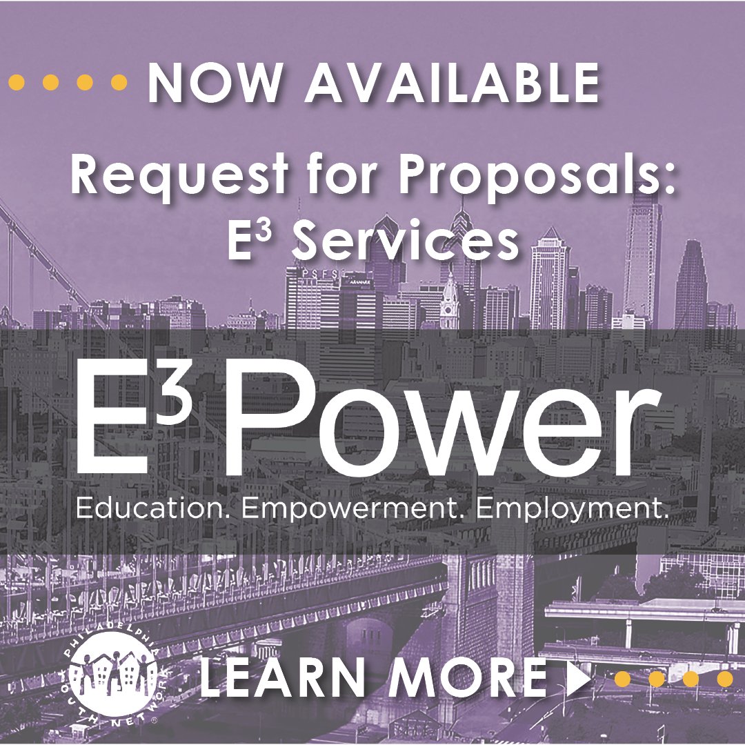 PYNinc's tweet photo. JUST RELEASED: PYN has just released a Request for Proposals for #E3 services expanding who is eligible to apply. Learn more and download the RFP now: https://t.co/EzD2htKGi1 https://t.co/jCON3x9mWK