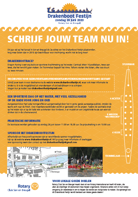 Ekkersrijt's tweet photo. #Rotery Son en Breugel organiseert ook dit jaar weer een #Drakenboot Festijn. Inschrijving is nu geopend, dus #Ekkersrijt, zoekt u een leuk team-uitje... https://t.co/MgCDkFrKew