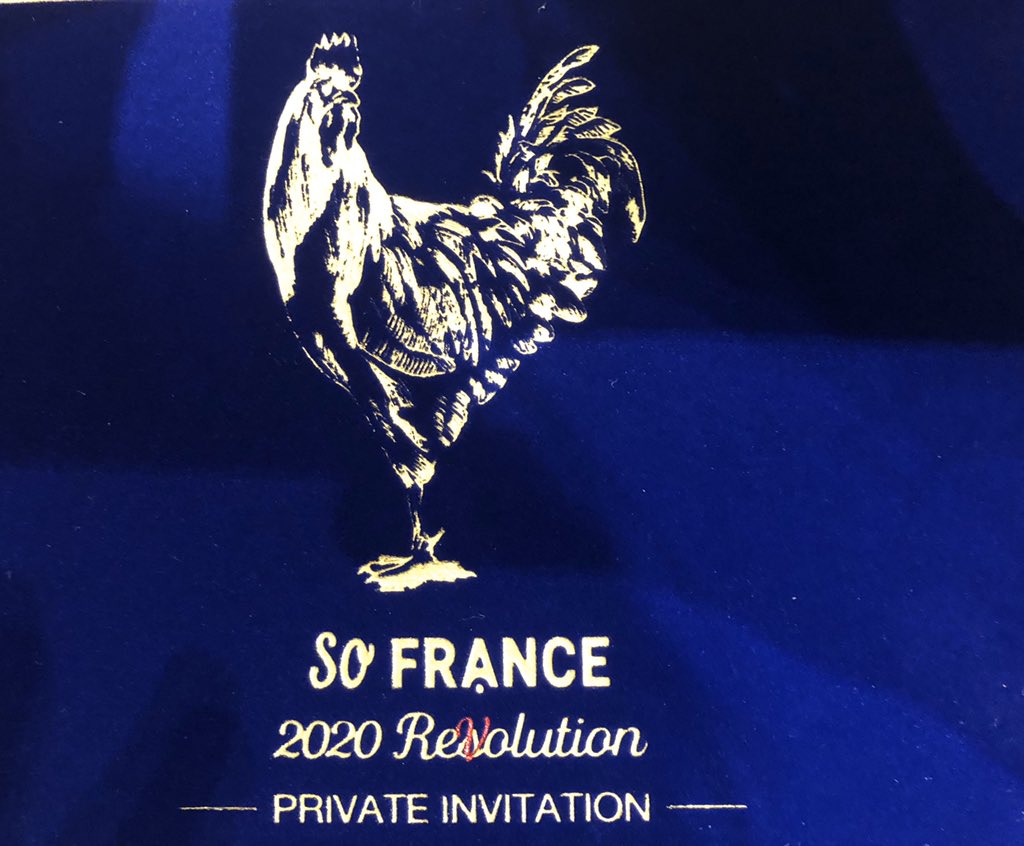 PalczewskiAnne's tweet photo. Voeux 2020 #sofrance #singapour 2020 résolution 2020 révolution ! Cuisine française, #bordeauxwine #gastronomie . @lesproduitsdeNA https://t.co/tOAxy5hHIp