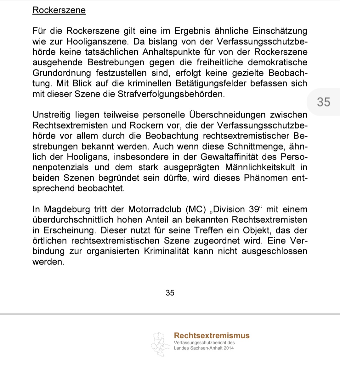 PresseserviceRN's tweet photo. Zu der gestrigen Spontanversammlung #MD1601 hat sich inzwischen die #Division39 aus #Magdeburg bekannt.
In der seit 2013 aktiven rockerähnlichen Gruppe tritt, laut Innenministerium Sachsen-Anhalt Abt VS, ein "überdurchschnittlich hoher Anteil an Rechtsextremisten in Erscheinung". https://t.co/vqc5CmgCYP