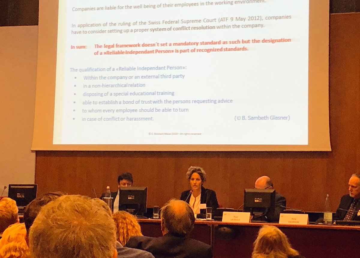 The presentation of Corina Bolsterli Maier on a #conflictmanagement initiative in an organisation in difficulties is a valuable lesson on the approach and effort needed to succeed. #UIAWFMC
