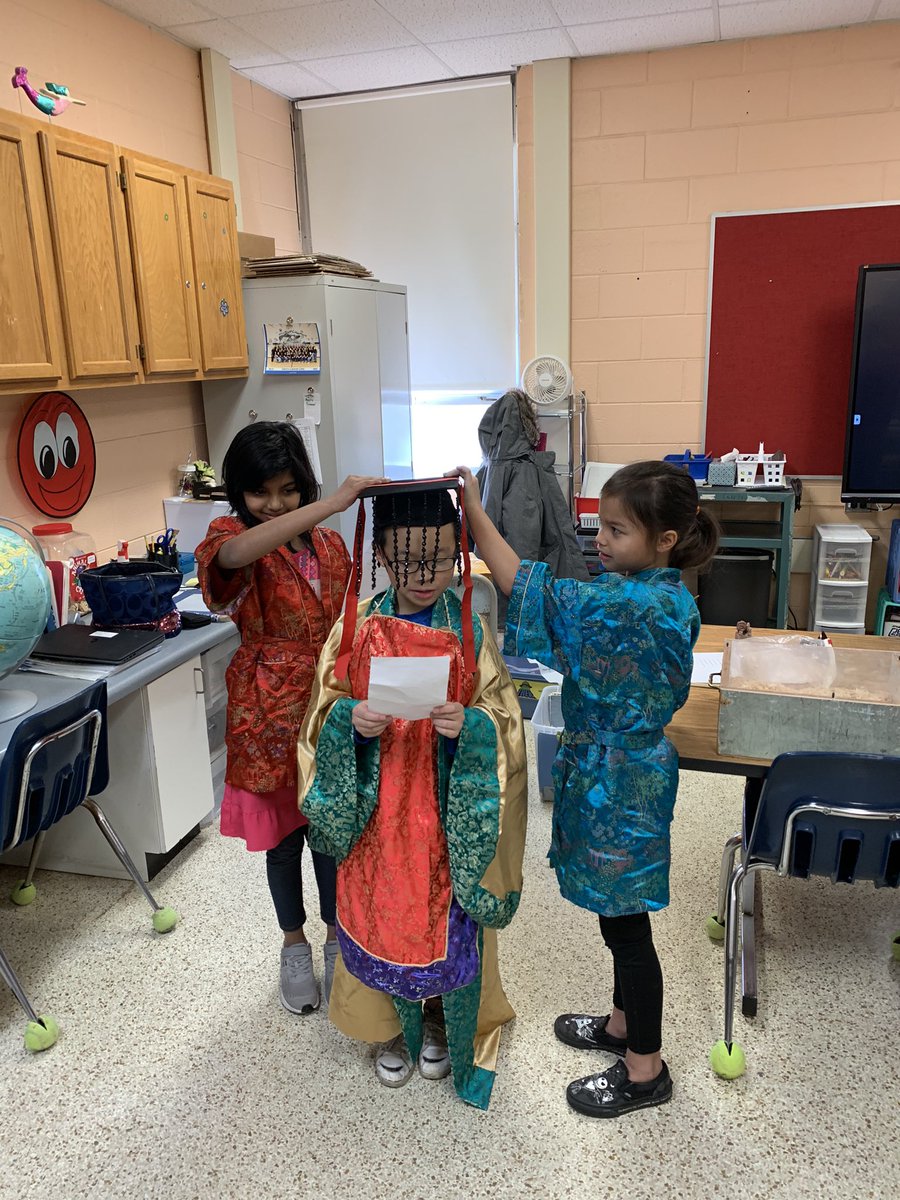 StoakleyMary's tweet photo. The Emperor speaks! You must not look upon his face! @VBFairfieldES https://t.co/36r3773NZY