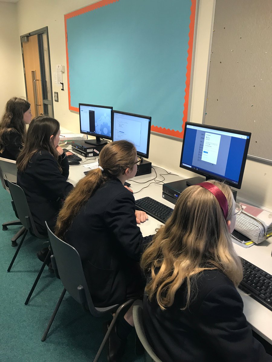 KESBathICTDept's tweet photo. Our three Year 8 #CyberFirstGirls teams are getting stuck into the online challenges over lunchtimes this week. Of the four categories they seem to enjoy solving Cybersecurity problems the most. Fingers crossed they can make it to the final! #GirlsWhoCode #CAS #Computing #KS3💻💻 https://t.co/3Q07cq33Dd