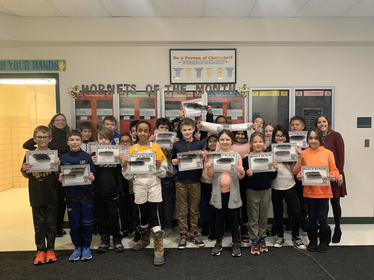 BeccaBrown_D34's tweet photo. So proud of our January Hornets of the Month...these students are excellent examples of showing respectful, responsible, and safe behavior here at Hoffman School! #hoffmanhornets #WeAreD34 https://t.co/Ka79PBP7wB