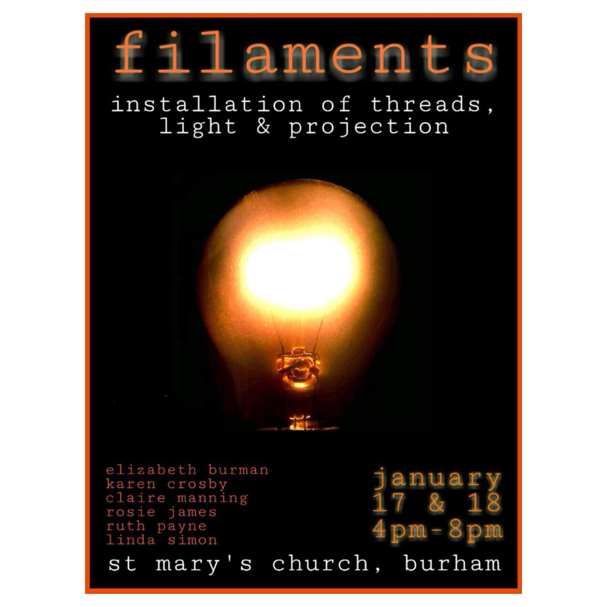 Tonight and tomorrow 4-8pm. Participating artists: <a href="/bzilla/">Linda Simon</a> <a href="/rosiejam/">Rosie James</a> <a href="/karenCrosbyart/">Karen Crosby</a> <a href="/mspclaire/">Claire Manning</a> <a href="/inkyhands/">••Elizabeth••</a> and Ruth Payne.