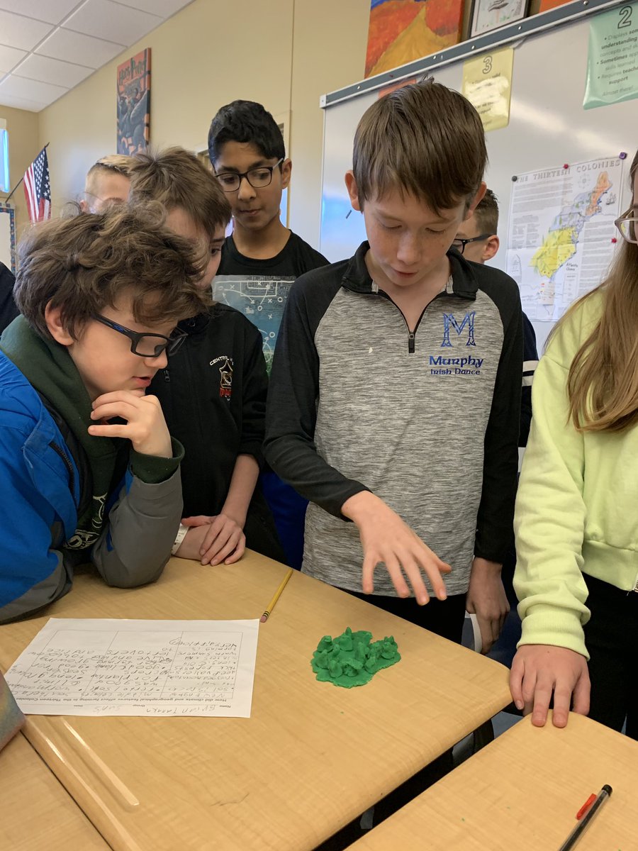 MrsHopkins323's tweet photo. Making and presenting climate and geography models of the 13 Colonies out of play-doh today! #shrewsburylearns https://t.co/E2qBShvtYr