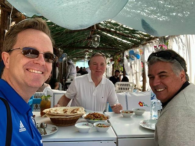 HansFraikin's tweet photo. With Jean-Philippe Linteau, Consul General of Canada, and my old Metropolitan Cluster colleague Denis Leclerc, head of Écotech Québec @arabianteahouse #ecotech #libraproject #consulgeneralofcanada https://t.co/lNRXb8VKKo https://t.co/HNWuBgyGnH