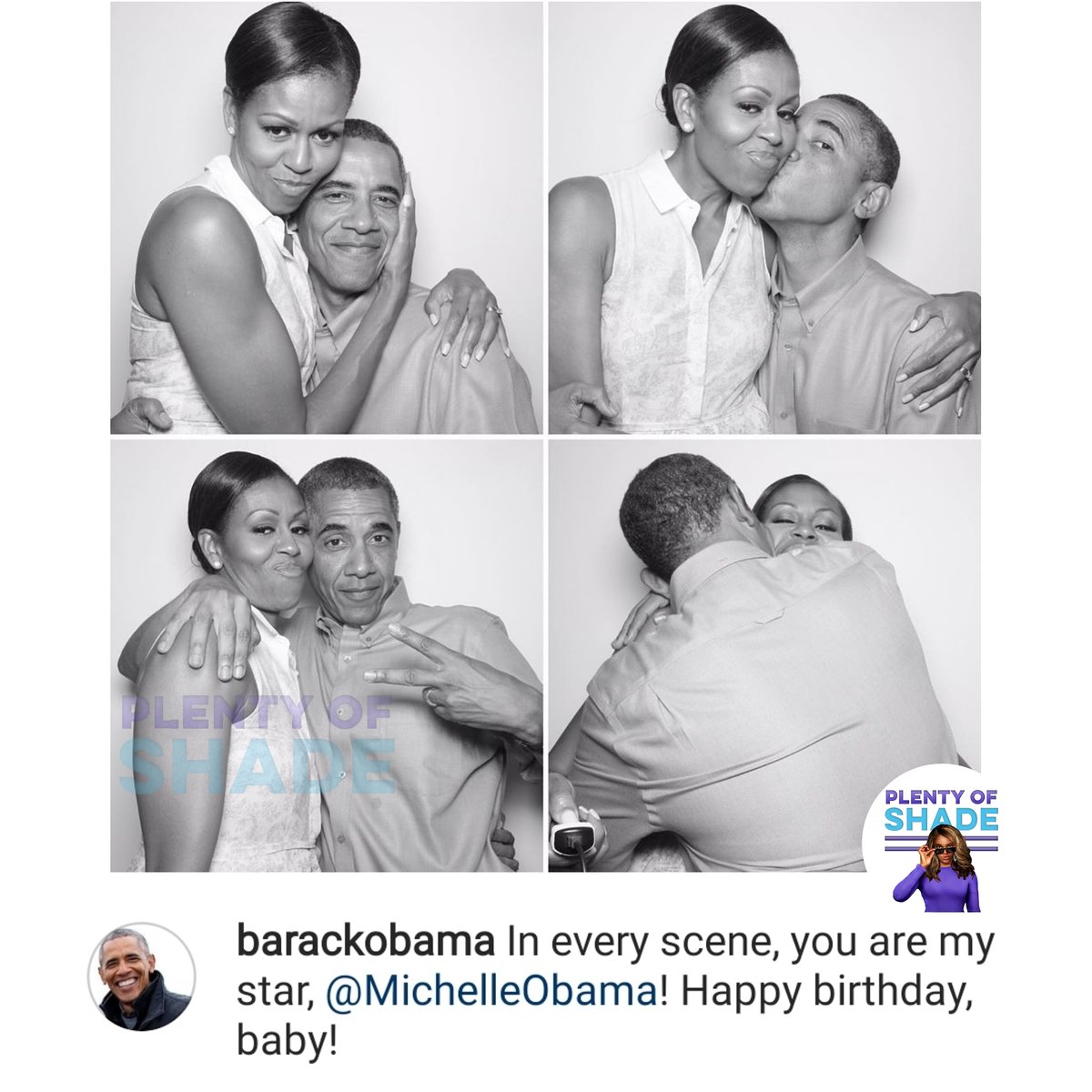 plentyofshade's tweet photo. Forever President #BarackObama wishes his wife #MichelleObama a happy birthday.❣❣❣ https://t.co/70QJxvchvo