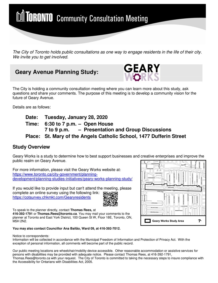 anabailaoTO's tweet photo. Interested in the future of Geary Avenue? On Tues, January 28, we will be having a community consultation on Geary Works, our study to see how we can support businesses, creative enterprises and improve public realm on Geary. I hope you can attend  and share your thoughts. https://t.co/odLfihHEqQ