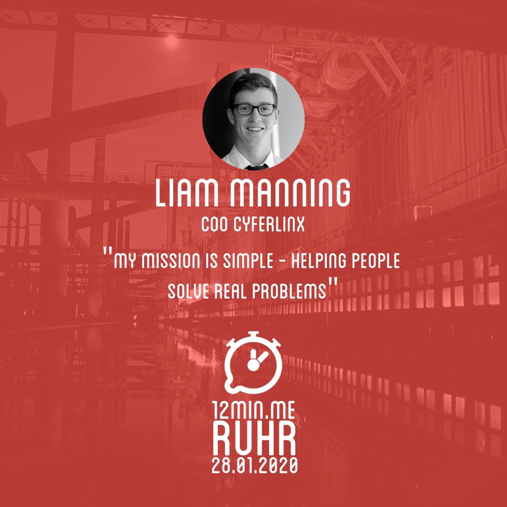 ⏰12minme Ruhr - Wir haben ein großartiges Sprecher-Line-Up für Sie! Our second speaker is Liam Manning | 28.01.20 | 19:12 | Essen 👉🏼 lnkd.in/d_QxdbY