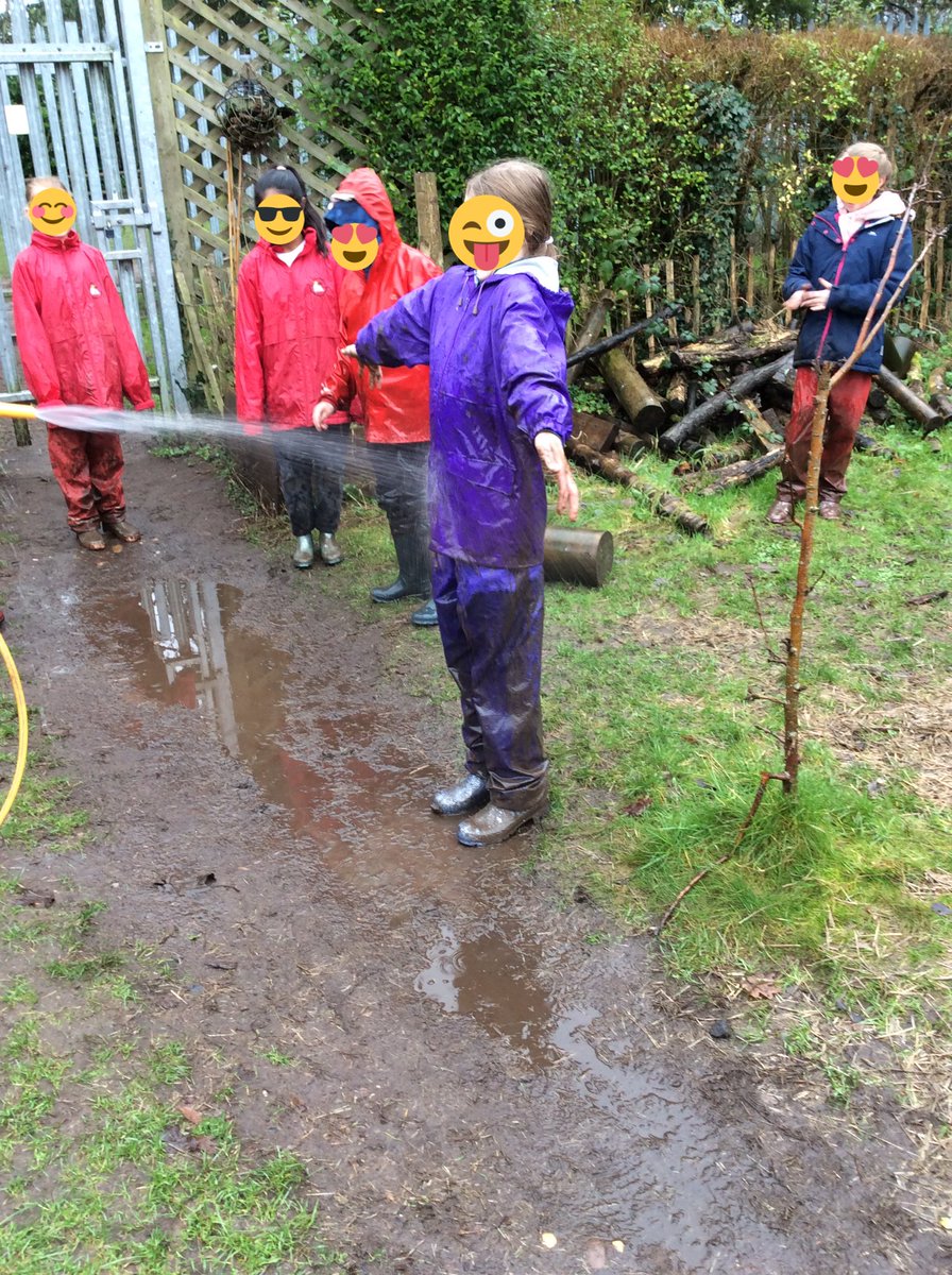 foley_park's tweet photo. Year 5 thoroughly enjoyed the muddy puddles today! They all needed to be hosed off 💦 and they met the new chickens 🐔🐥@bantamsarecute @mudrocks @splishsplash https://t.co/6YukGIRIEU