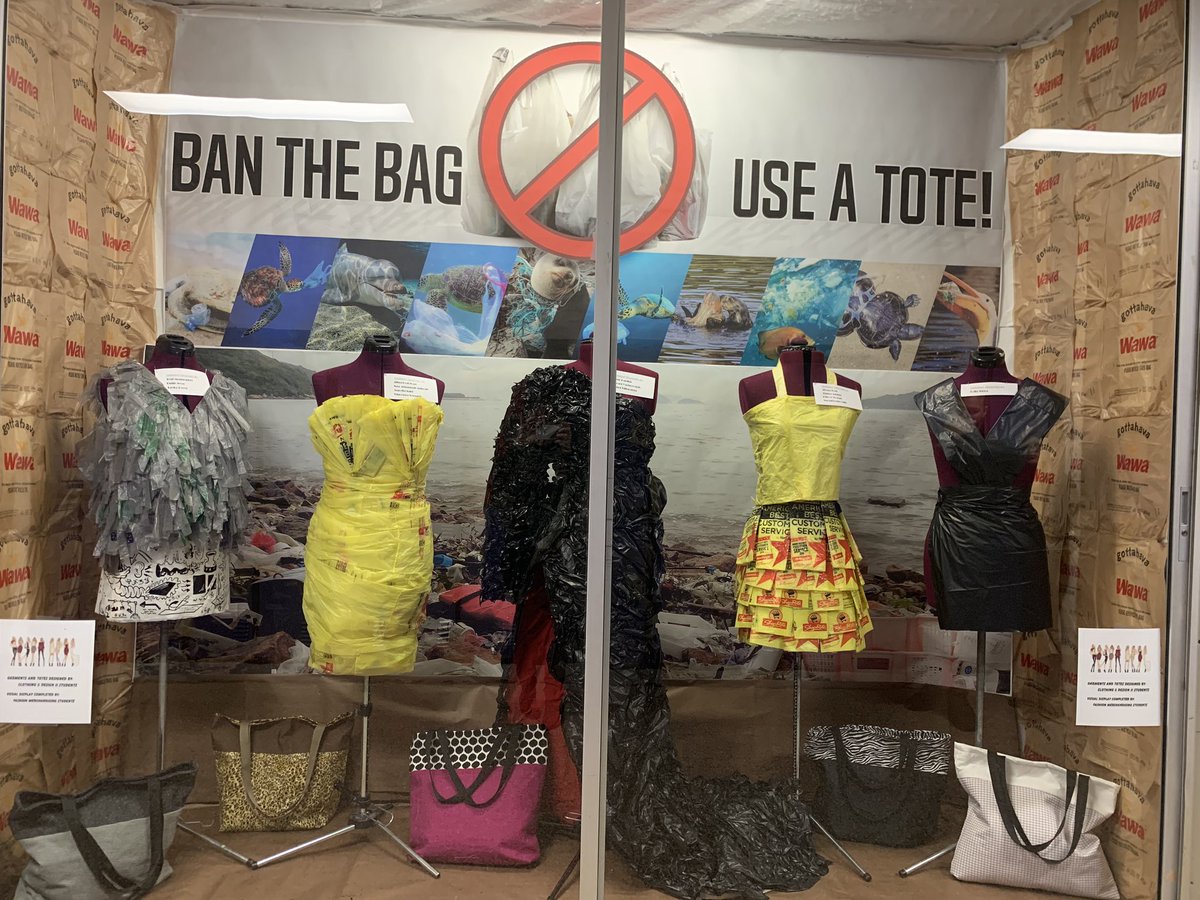 Fashion students are taking a stand against the use of single use plastic bags. #obhs #banthebag <a href="/FazioSally/">Mrs. Fazio 💜</a> @OBSupCittadino <a href="/OBHS2020/">OBHS Class of 2020</a>