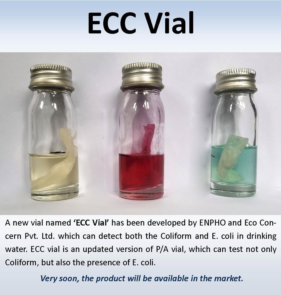UpshiftsFi's tweet photo. Proud to launch the ECC Vial today - an innovative field test kit developed by young Nepali scientists at @enphonepal & #EcoConcern in partnership with @MIT to test the presence of microbial contamination (coliform & E-coli) in #water. https://t.co/1gUxq6XltL