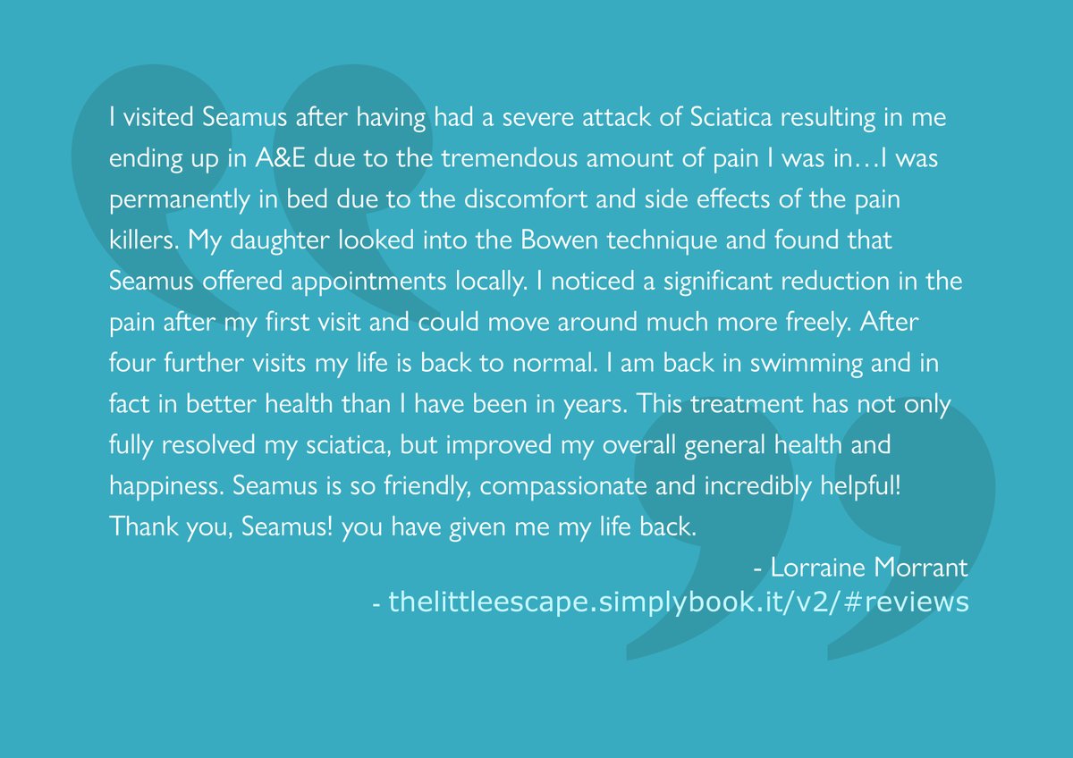 "Thank you, Seamus! you have given me my life back." 
Get you, Seamus <a href="/BowenClinic/">Seamus</a>!
Thanks Lorraine for the #fivestar⭐️⭐️⭐️⭐️⭐️review 😁 

For more reviews and recommendations check out thelittleescape.simplybook.it/v2/#reviews

#se19 #CPTriangle #Review #UpperNorwood