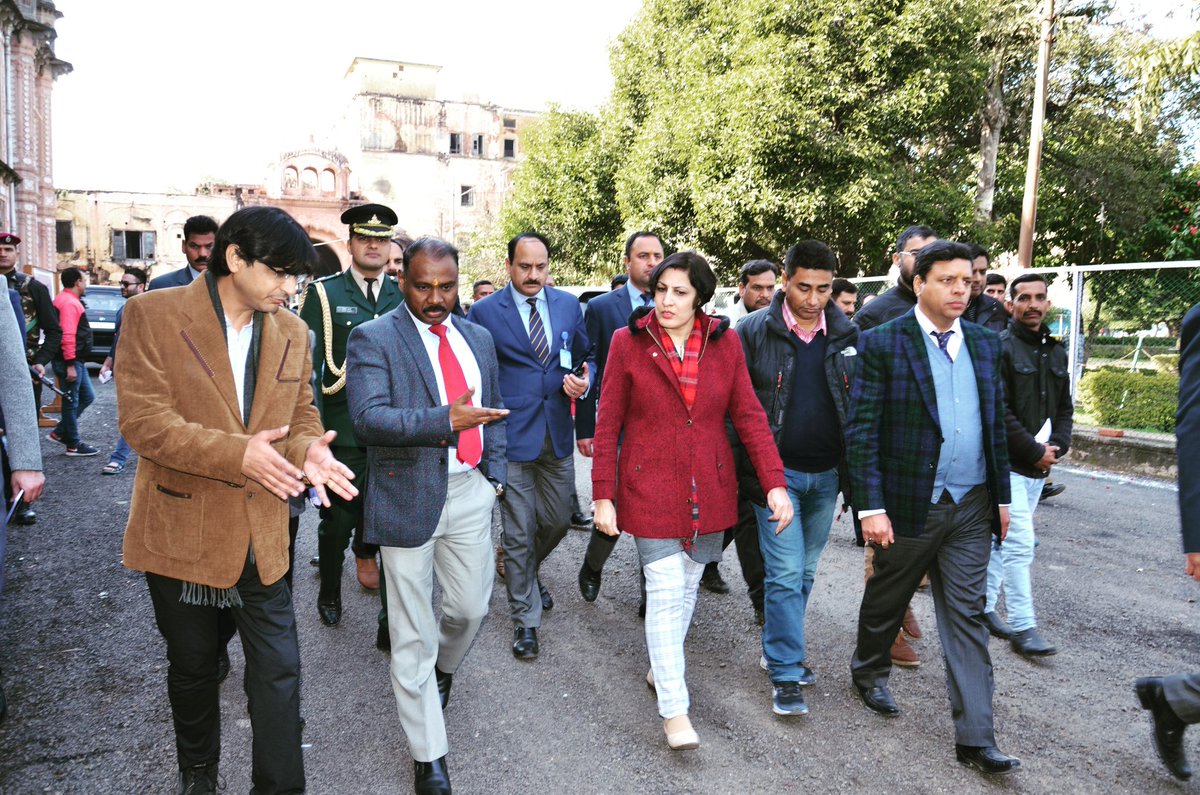 Sh. Girish Chandra Murmu, Hon’ble  Lieutenant Governor, J&K today visited Mubarak Mandi Palace Complex, Jammu. He stressed upon the need to  preserve Mubarak Mandi Heritage Complex as it is a world class heritage site.
#AmazingJammu
#MubarakhMandi