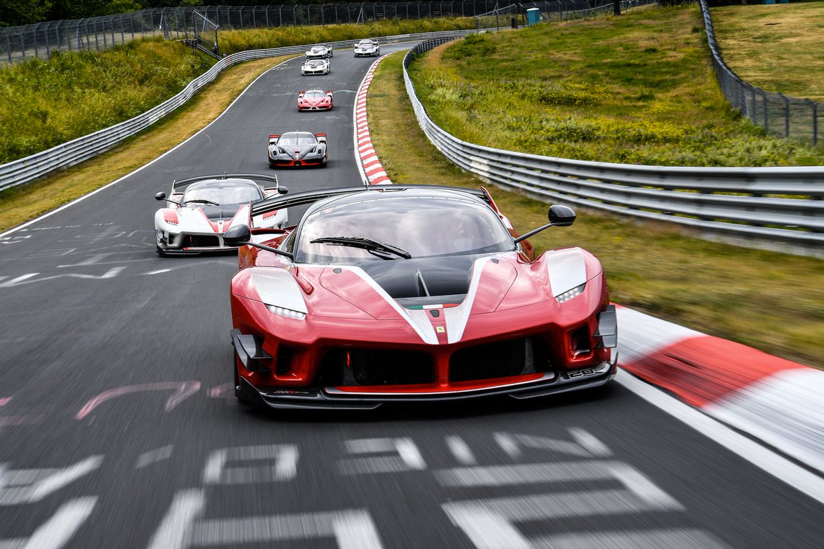 FerrariRaces's tweet photo. No better feeling than driving these stunning #XXProgrammes cars on an iconic track. 👊

#FerrariCorseClienti #Nordschleife https://t.co/nkYto4NOLN