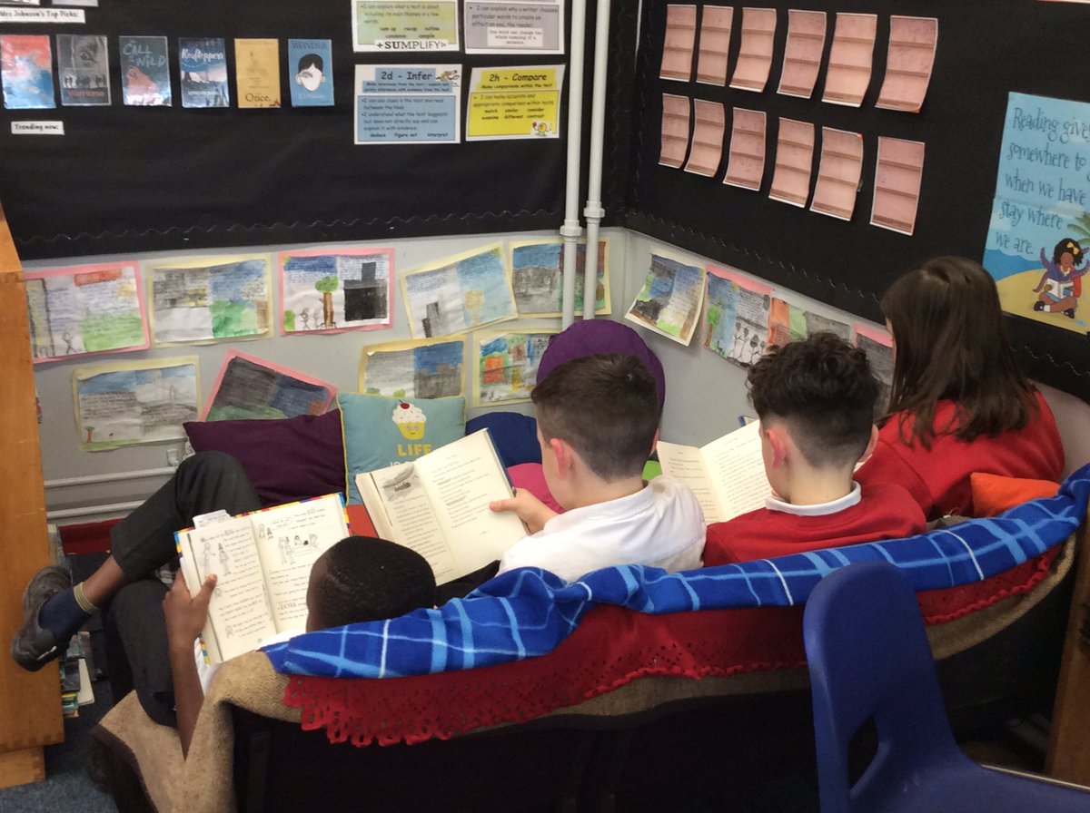 goodyers_end's tweet photo. Year 6 have been enjoying sitting in the Bookflix area and getting lost in a book. Keep up the good work Year 6! #6HClassTweet #6JClassTweet https://t.co/xdzxZKSzlS