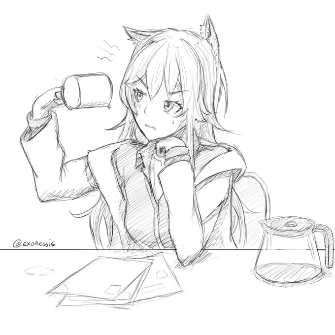 Send coffee pls

#GirlsFrontline #少女前線 #ドルフロ #ドールズフロントライン #sketch #落書き #rkgk 