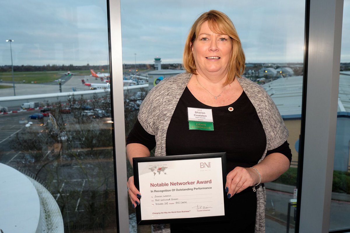 BNISouthend's tweet photo. Well done Sharon Coatalen of Responsible Life Equity Release on being awarded for bringing the most confirmed business to BNI Coastal in December 2019 👍 https://t.co/fqBkvtqxDl