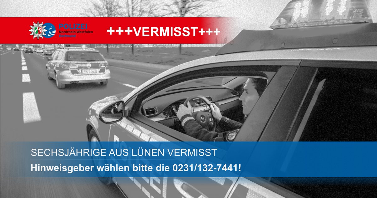 polizei_nrw_do's tweet photo. +++ BITTE RT+++
Sechsjährige aus #Lünen vermisst: Wir suchen mit Fotos - Hinweise bitte an die ☎ 0231/132-7441!

Hier Bilder der Vermissten:
1: https://t.co/nzYqgkVMsP
2: https://t.co/21NonMT7hZ

https://t.co/D2jdmWkD81 https://t.co/LTAxVCifwE