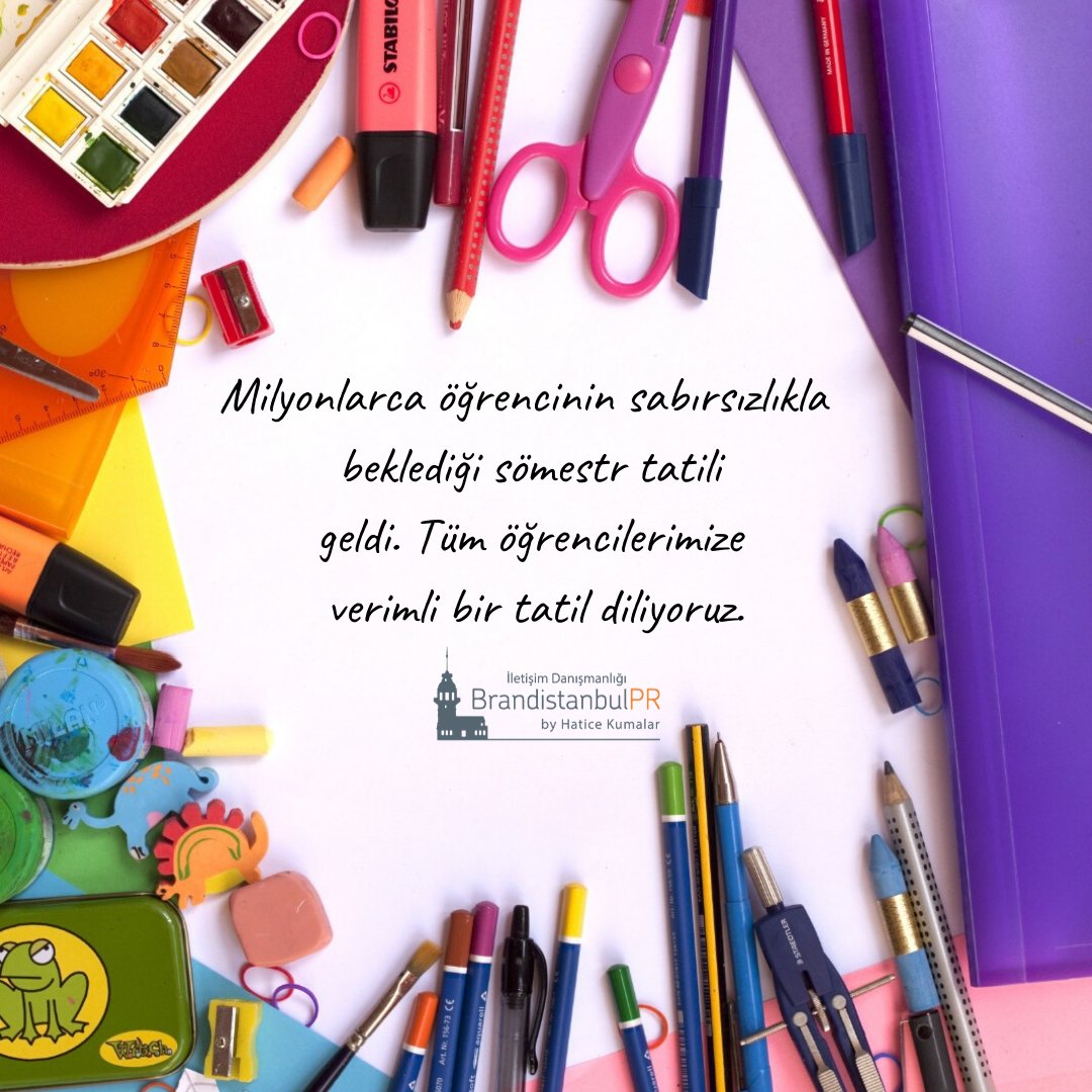 Tüm öğrencilerimize Brandistanbul PR Ailesi olarak keyifli tatiller dileriz. Tatilinizi verimli değerlendirin. Bol bol kitap okuyun. 🙋🙋📖

#sömestrtatili #sömestr 

instagram.com/p/B7bCSwHB_dK/…