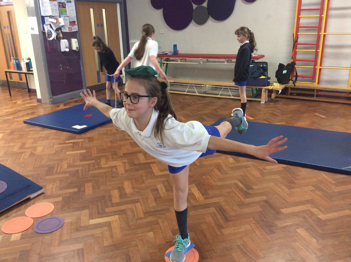 AshdenePrimary's tweet photo. Year 6 practising their balances today in gymnastics. #engagethecore @bethtweddlenews https://t.co/pNSfz1UL07
