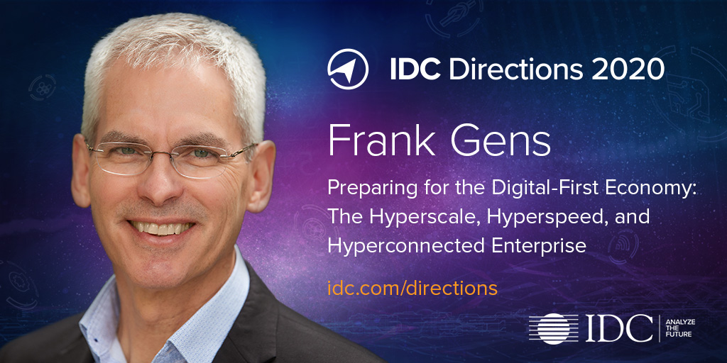 IDC's tweet image. Don't Miss IDC's Chief Analyst, Frank Gens at US #IDCDirections 2020
Santa Clara, CA March 4
Boston, MA March 10
#Hyperscale #Hyperspeed #HyperconnectedEnterprise   
Register today bit.ly/2t4OKv2