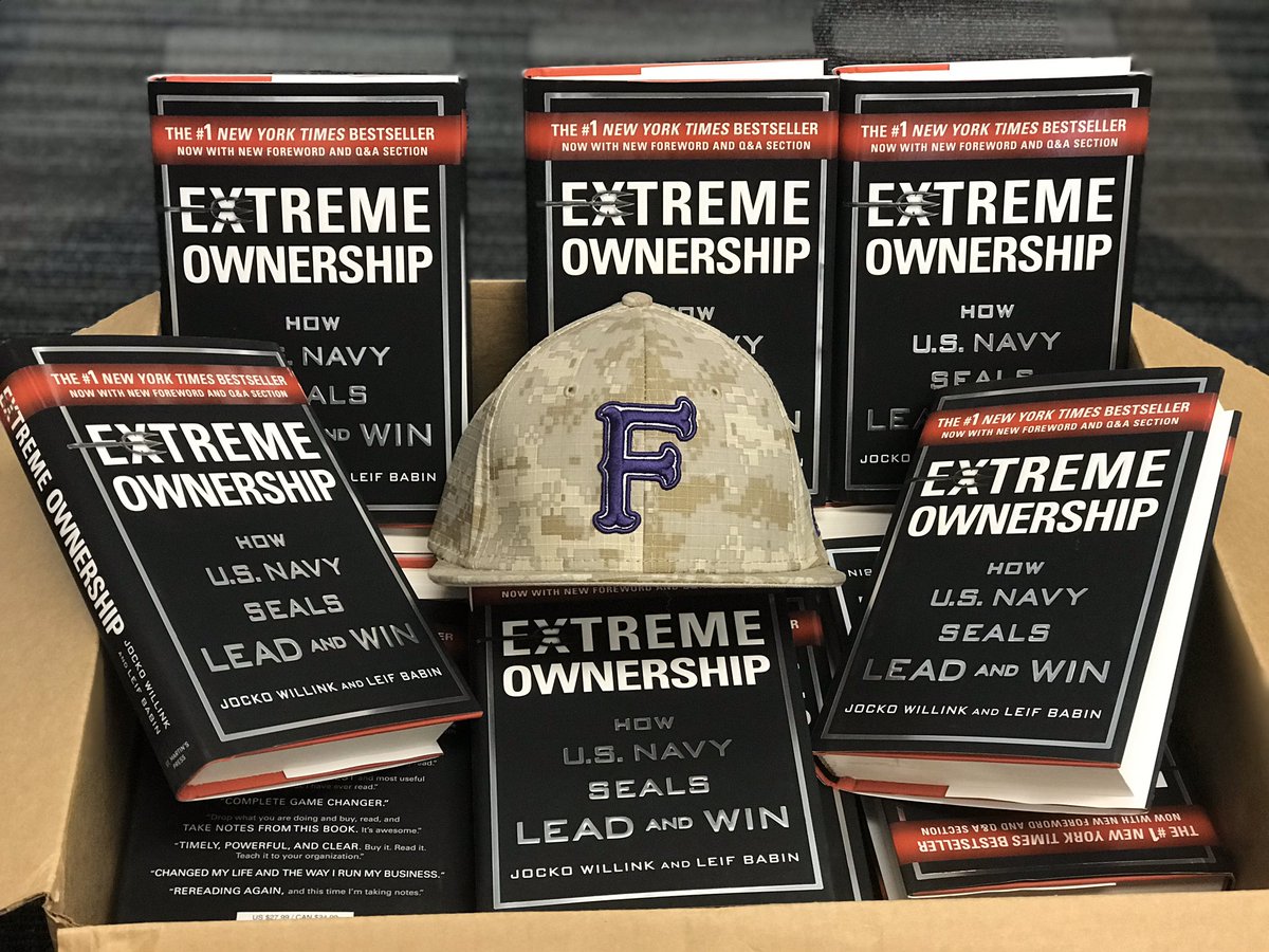 Harker31's tweet photo. I am so excited to have @FurmanBaseball team read @jockowillink life changing book Extreme Ownership. #checktheego #believe #simple https://t.co/5XvsX4aB3G