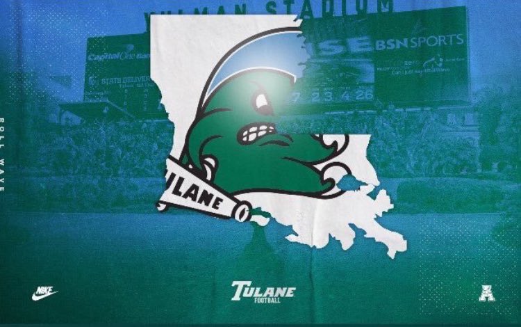 Coach_Nagle's tweet photo. Rolling across the Boot looking for the next Wave Makers. Where y’at? #RollWave🌊 https://t.co/bI1q85Yotp