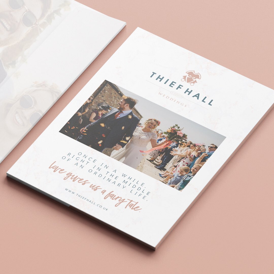 DINKUMCreative's tweet photo. Lovely A4 presentation folders to house a number of documents for @thiefhall #print #folder #design #weddings https://t.co/cTeOYpeost
