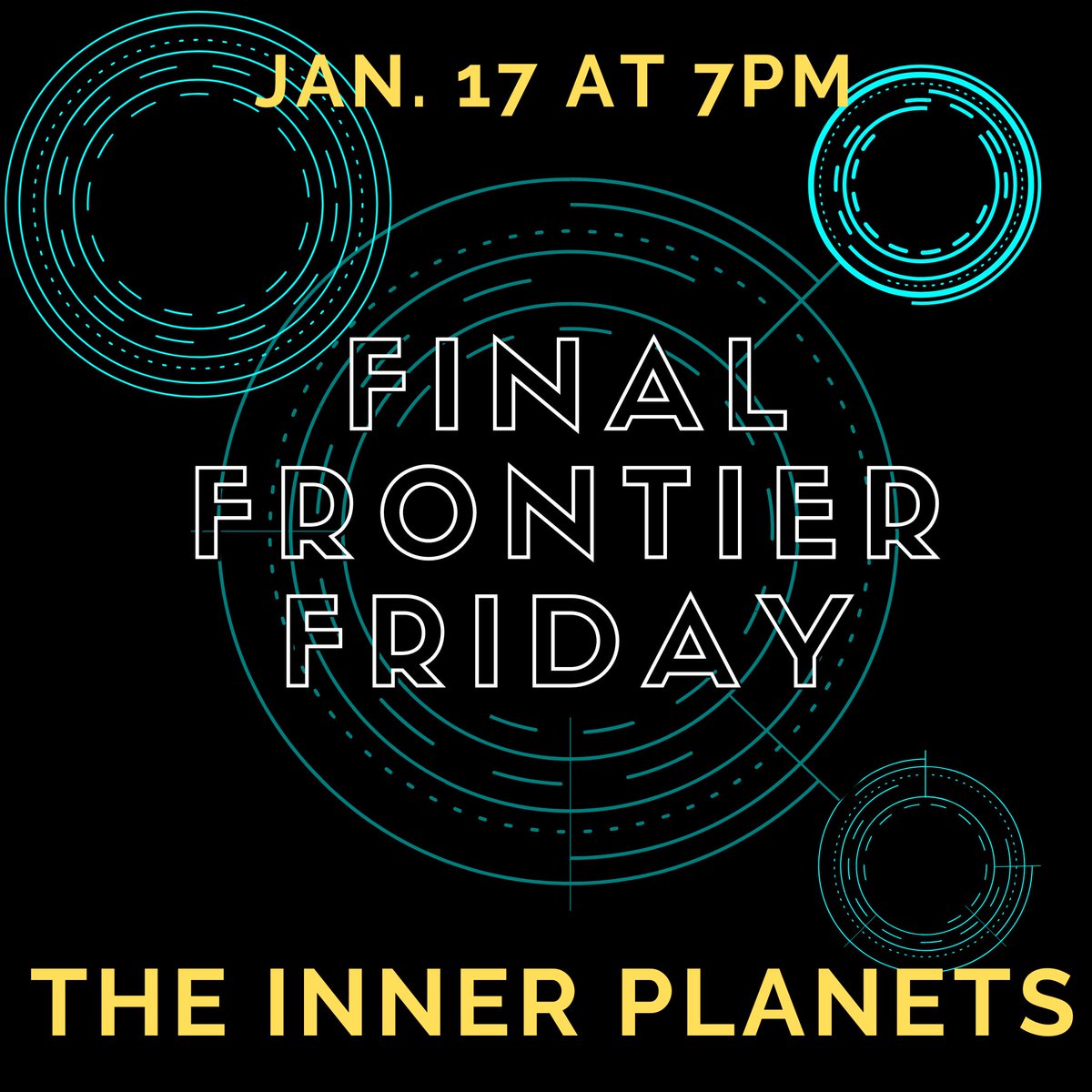 TrumanDome's tweet photo. Tonight! Get away from the bad weather and warm up at the Planetarium! $1 gets you a trip around the inner solar system! #FinalFrontierFriday https://t.co/zRFXYs6tNk
