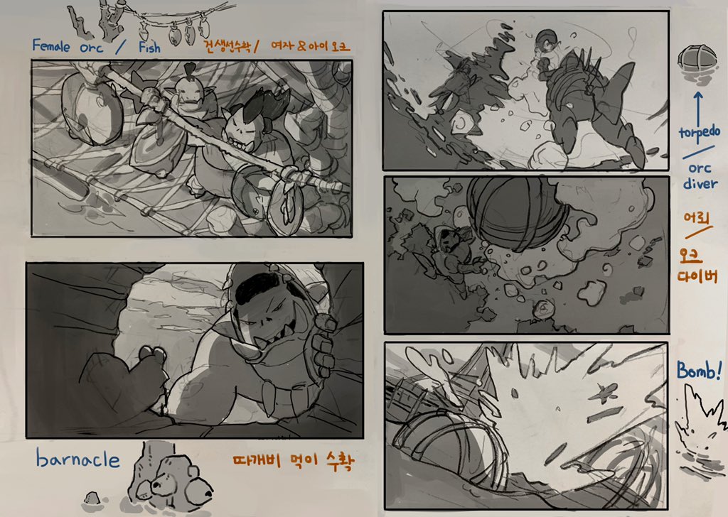 Sea orc sketch :)
Funny~ 