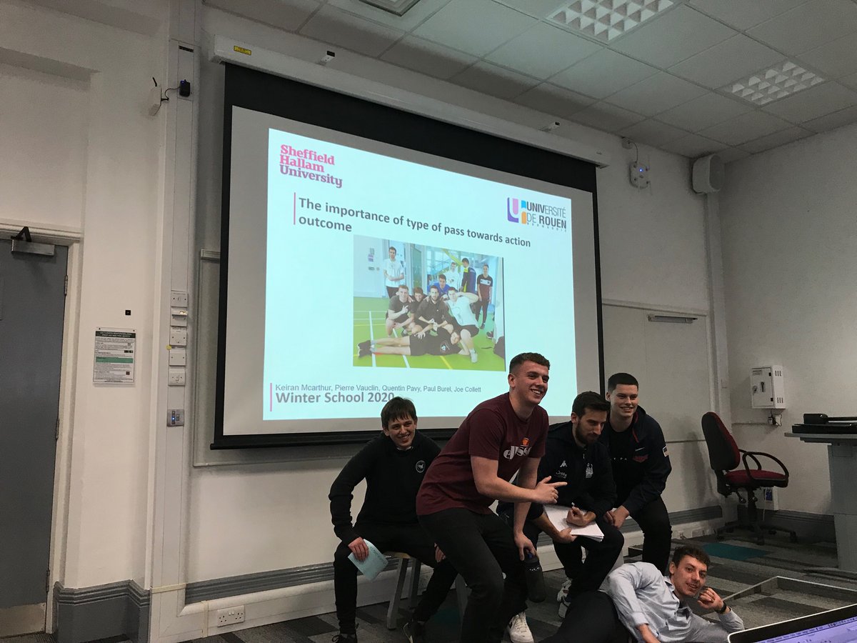 DrJoeStone's tweet photo. The winter school comes to a close with some excellent student presentations. On to Rouen next for the summer school in May @big_degree @SHUSportPhysAct https://t.co/QaC37PZIpo