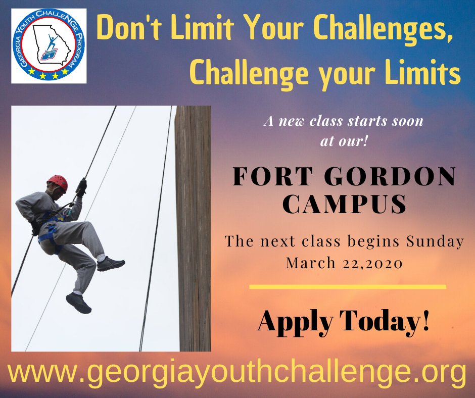 GeorgiaYCA's tweet photo. You can't spell Challenge without Change! Apply today and change your life. #GAYCP #rise2thechallenge https://t.co/lqUDQaJUB4